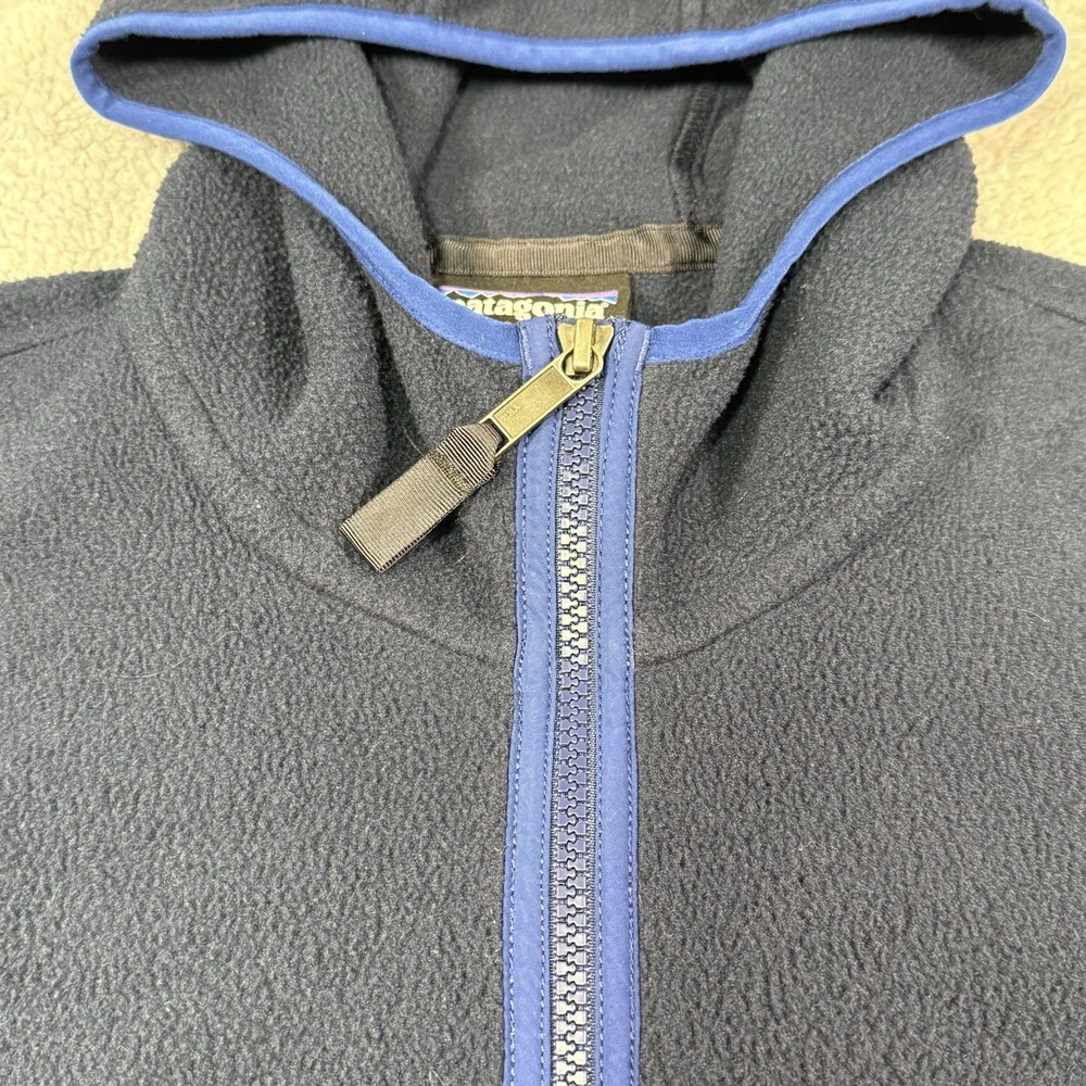 Patagonia Synchilla Snap T Shell Hoodie Blue Red Full Zip Fleece Jacket Large - Picture 3 of 11